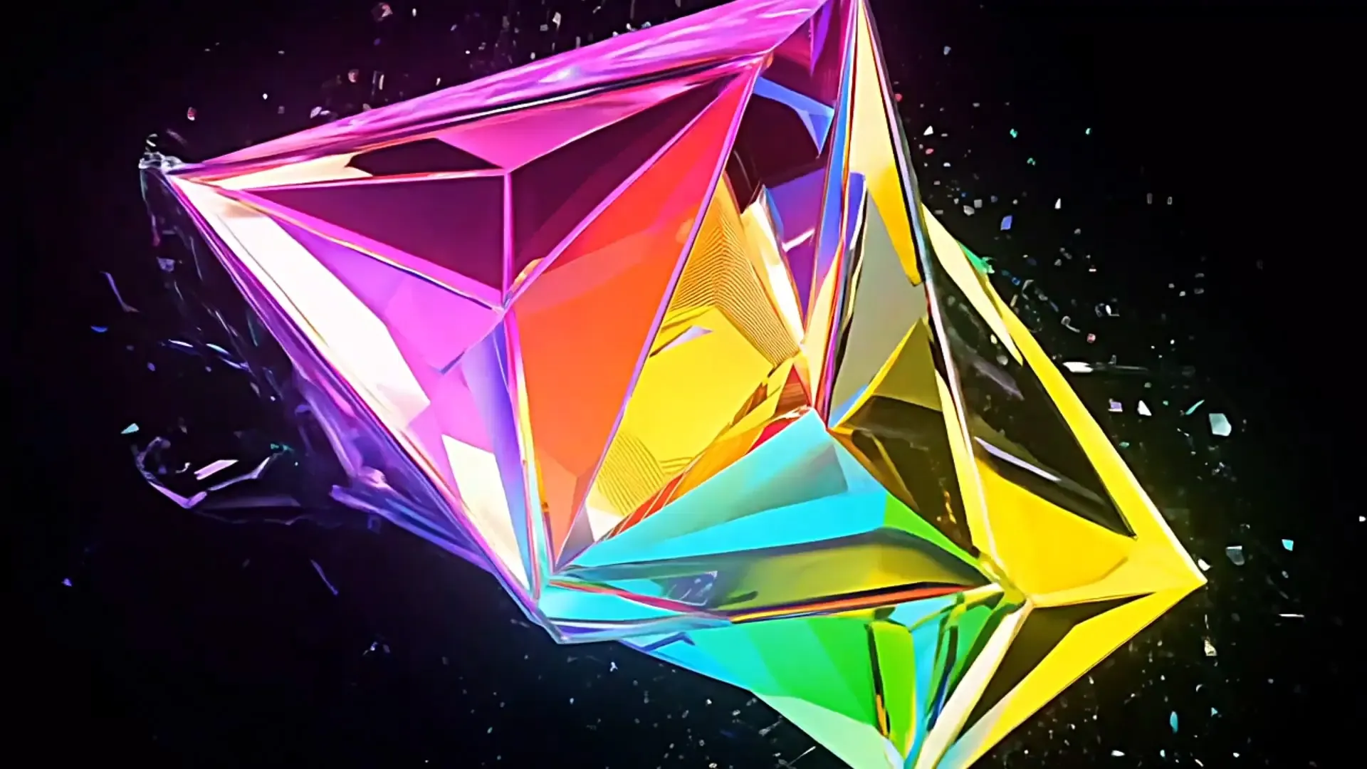 Vibrant Geometric Kaleidoscope Background Logo Animation